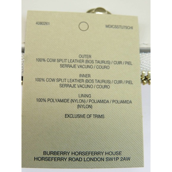 BURBERRY ALVINGTON LIMESTONE SMOOTH LEATHER GOLD LOGO ZIP AROUND WALLET ITALY - Picture 10 of 12